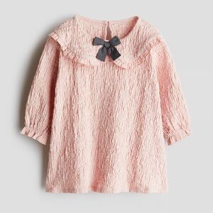 H&M Pink Crinkled Jersey Dress